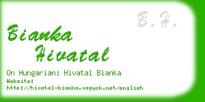 bianka hivatal business card